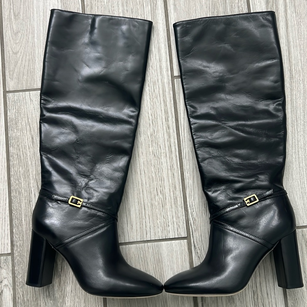 Brand new, never worn Tory Burch black knee high boots size 8